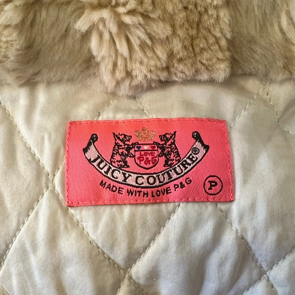 Vintage Juicy Couture Faux Fur Hoodie Coat ASO Lorelai Gilmore Girls - Picture 13 of 14